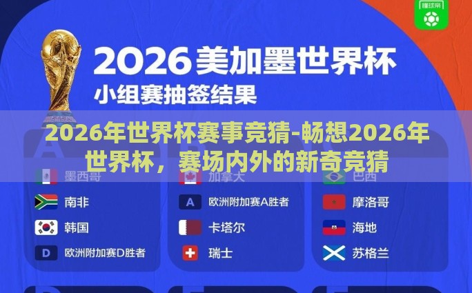 2026年世界杯赛事竞猜-畅想2026年世界杯，赛场内外的新奇竞猜