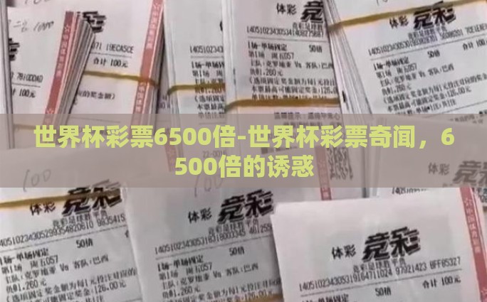 世界杯彩票6500倍-世界杯彩票奇闻，6500倍的诱惑