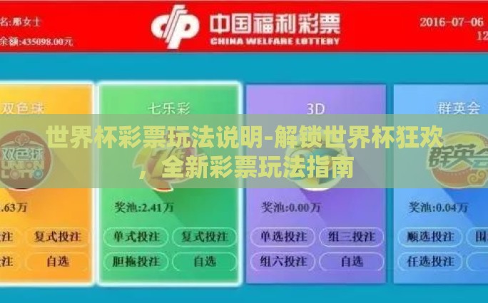 世界杯彩票玩法说明-解锁世界杯狂欢，全新彩票玩法指南
