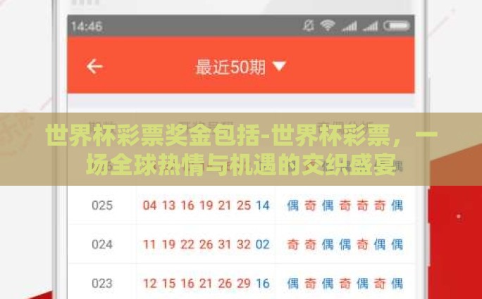 世界杯彩票奖金包括-世界杯彩票，一场全球热情与机遇的交织盛宴