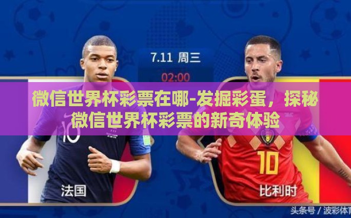 微信世界杯彩票在哪-发掘彩蛋，探秘微信世界杯彩票的新奇体验