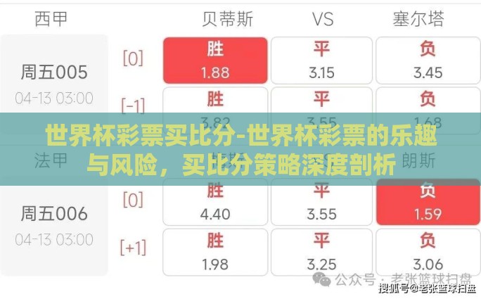 世界杯彩票买比分-世界杯彩票的乐趣与风险，买比分策略深度剖析