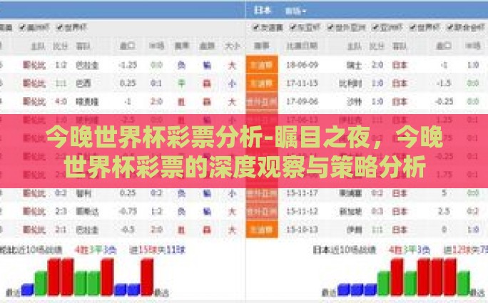 今晚世界杯彩票分析-瞩目之夜，今晚世界杯彩票的深度观察与策略分析