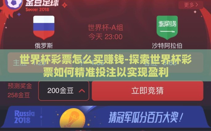 世界杯彩票怎么买赚钱-探索世界杯彩票如何精准投注以实现盈利