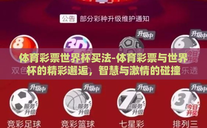 支付宝能买世界杯彩票-支付宝购彩，便捷通道看世界杯，乐享足球激情与幸运