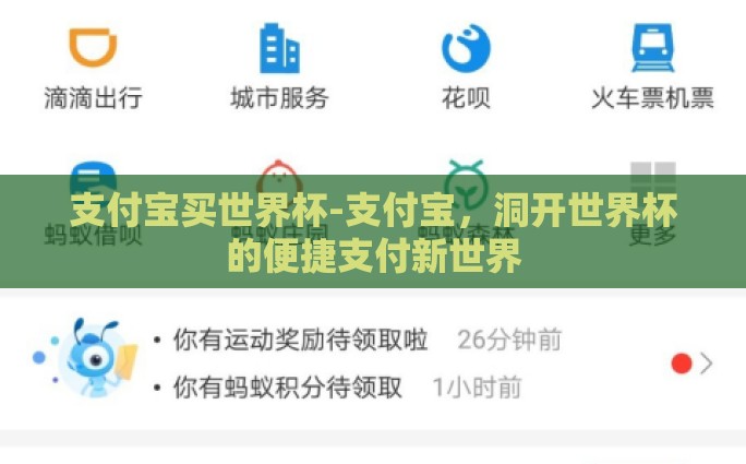 支付宝买世界杯-支付宝，洞开世界杯的便捷支付新世界