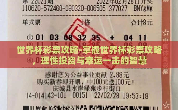足球世界杯玩法介绍-足球世界杯，多元乐趣与竞技策略的盛宴