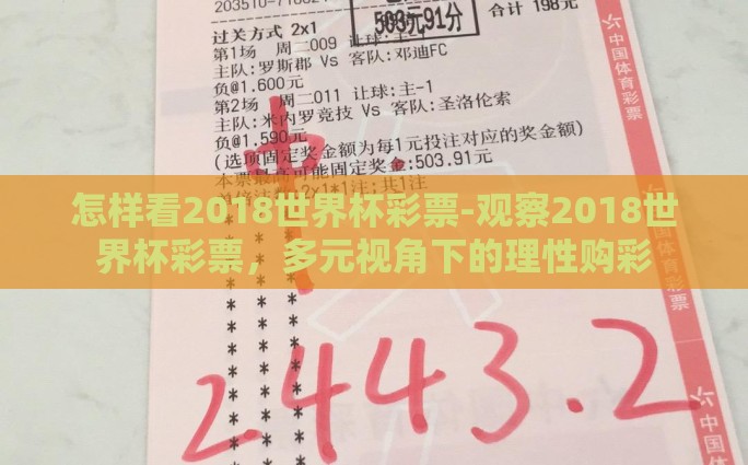 怎样看2018世界杯彩票-观察2018世界杯彩票，多元视角下的理性购彩