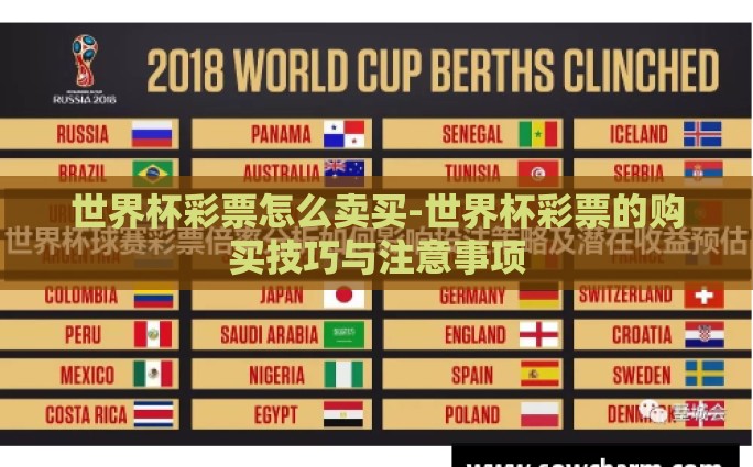 世界杯彩票怎么卖买-世界杯彩票的购买技巧与注意事项
