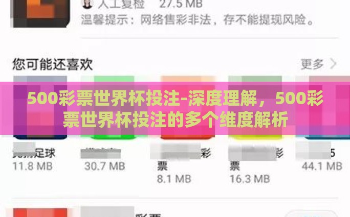 500彩票世界杯投注-深度理解，500彩票世界杯投注的多个维度解析