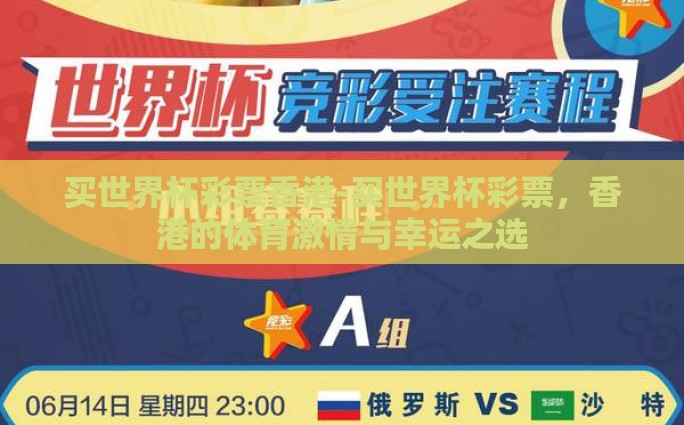 买世界杯彩票香港-买世界杯彩票，香港的体育激情与幸运之选