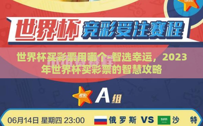世界杯买彩票用哪个-智选幸运，2023年世界杯买彩票的智慧攻略