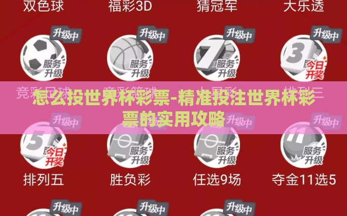 怎么投世界杯彩票-精准投注世界杯彩票的实用攻略