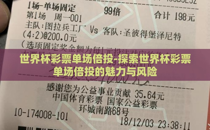 足球世界杯赌球玩法-足球世界杯，智趣并进的赌球玩法解析