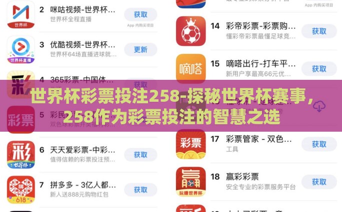 世界杯彩票投注258-探秘世界杯赛事，258作为彩票投注的智慧之选