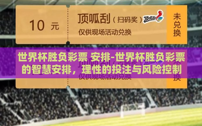 世界杯胜负彩票 安排-世界杯胜负彩票的智慧安排，理性的投注与风险控制